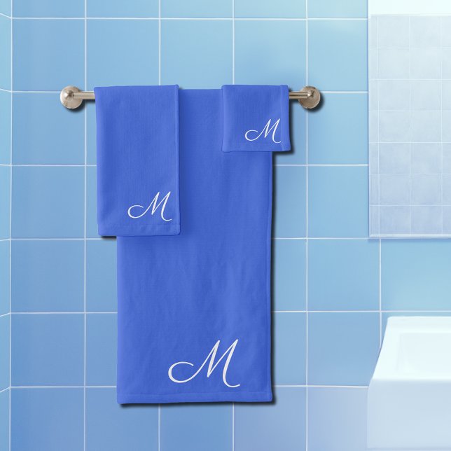   royal  blue  - monogrammed Towel (Creator Uploaded)