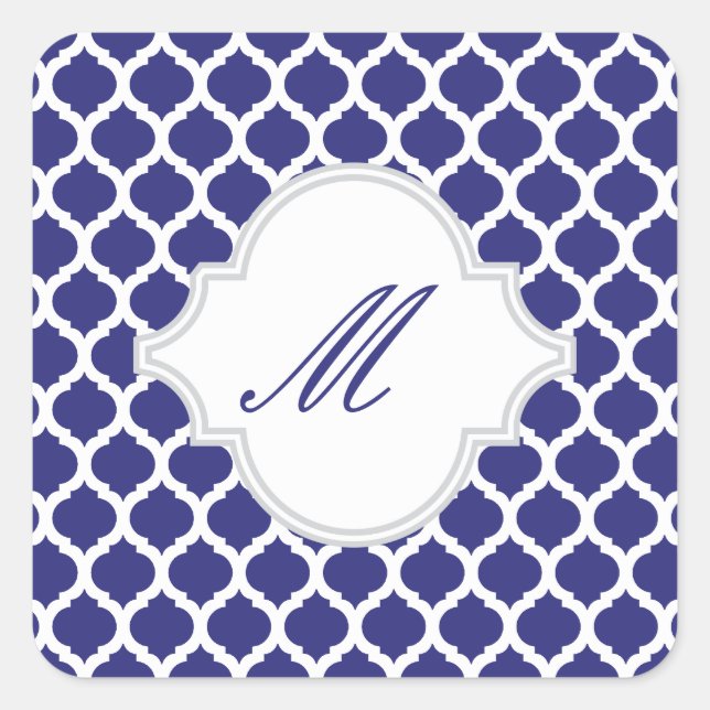 Royal Blue Moroccan Pattern Stickers (Front)