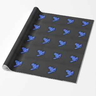 Royal Blue Motocross Wrapping Paper