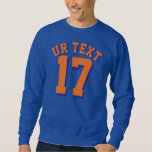 Royal Blue & Orange Adults | Sports Jersey Design Sweatshirt<br><div class="desc">Royal Blue & Orange Adults | Sports Jersey Design • Mens Jersey Sweatshirt</div>