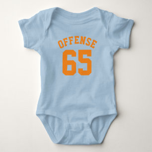 Royal Blue & Orange Baby   Sports Jersey Design Bodysuit