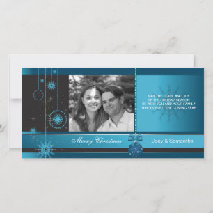 Royal - Blue ornament christmas holiday photocard