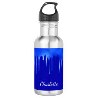 Royal blue paint dripping name script