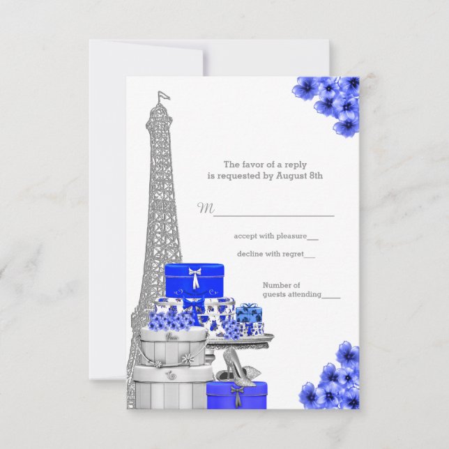 Royal Blue Paris RSVP (Front)