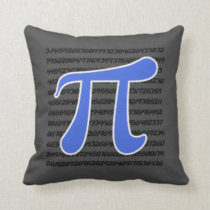 Royal Blue Pi Symbol Cushion