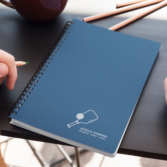 Royal Blue Pickleball Paddle & Ball Personal Notebook (Creator Uploaded)