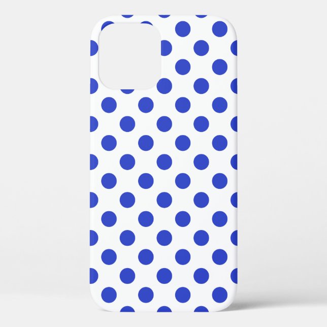 Royal blue polka dots Case-Mate iPhone case (Back)