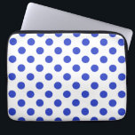 Royal blue polka dots laptop sleeve<br><div class="desc">Royal blue polka dots on white background</div>