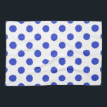 Royal blue polka dots tea towel<br><div class="desc">Royal blue polka dots on white background</div>