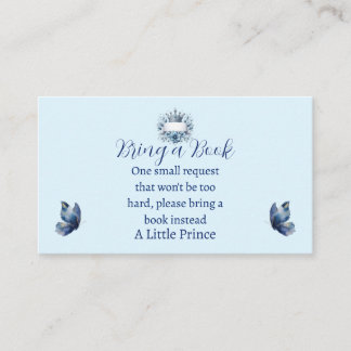 Royal Blue Prince Crown Bring a Book Card