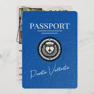 Royal Blue Puerta Vallarta Passport Save The Date