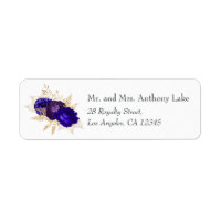 Royal Blue, Purple and Gold Floral Wedding