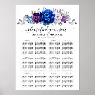 Royal Blue Purple Navy Lilac Blooms Seating Chart