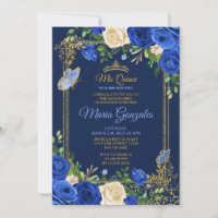 Royal Blue Quinceanera Mexican Girl 15th Birthday