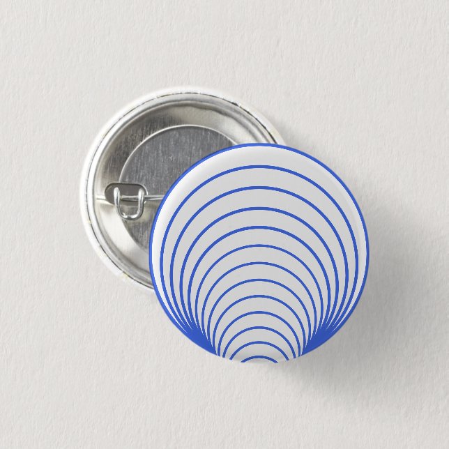 Royal Blue Radiant Lines Button – Customisable (Front & Back)