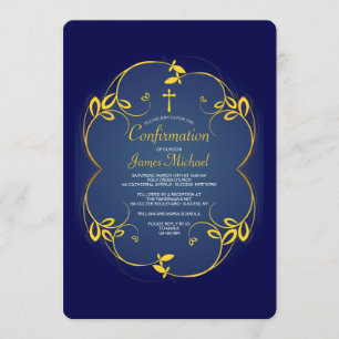 Royal Blue Religious Invitation