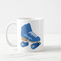 Royal Blue Retro Quad Roller Skate Personalised