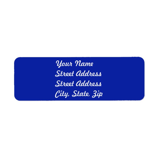 Royal Blue   Return Address Sticker (Front)