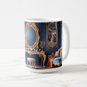 Royal Blue Rococo Coffee Mug