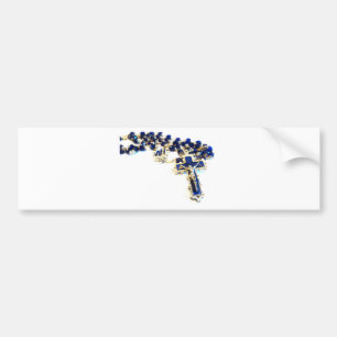 Royal Blue Rosary Bumper Sticker