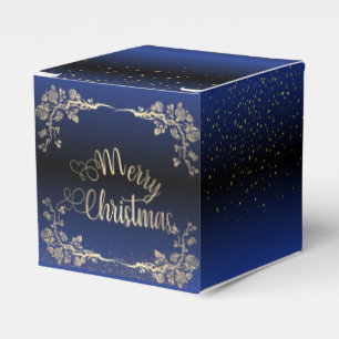 Royal Blue Roses Christmas Gift Box