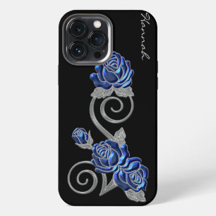 Royal Blue Roses iPhone 13 Pro Max Case