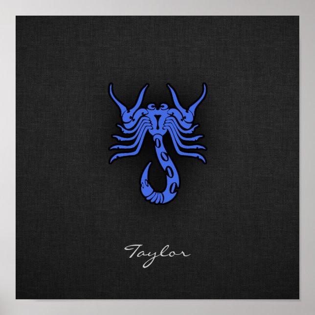 Royal Blue Scorpio Poster (Front)