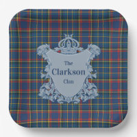 Royal Blue Scottish Tartan,Family Crest,red,blue