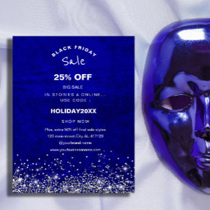 Royal Blue Scratch Holiday Sale Promotion  Flyer