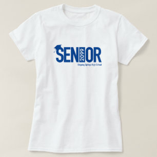 Royal Blue SENIOR with Graduation Cap T-Shirt