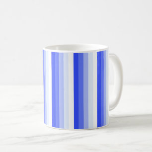 Royal blue shadow stripes coffee mug