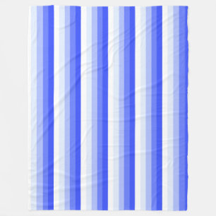 Royal blue shadow stripes fleece blanket