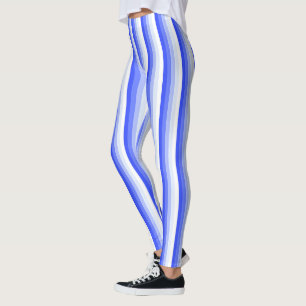 Royal blue shadow stripes leggings
