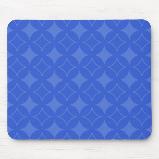 Royal blue shippo pattern mouse pad (Front)