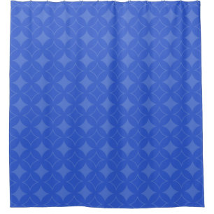 Royal blue shippo pattern shower curtain