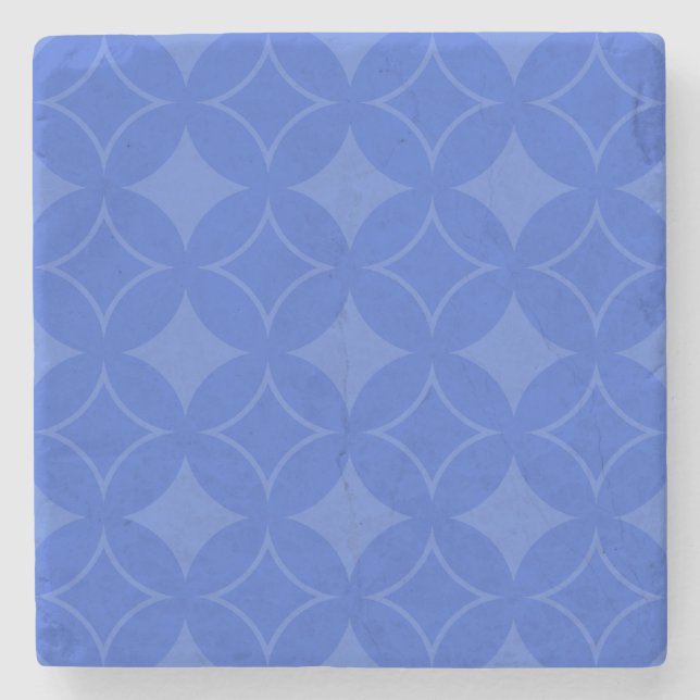 Royal blue shippo pattern stone coaster (Front)
