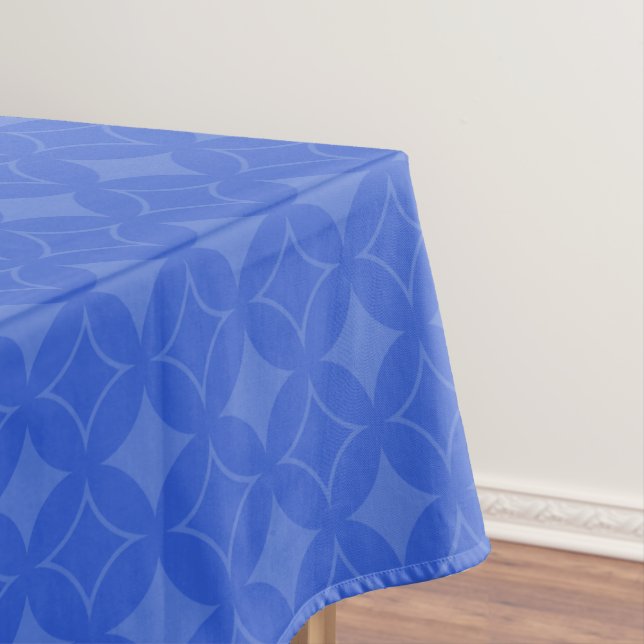 Royal blue shippo pattern tablecloth (In Situ)