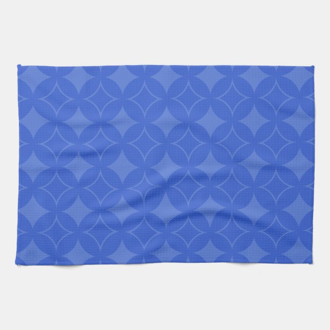 Royal blue shippo pattern tea towel (Horizontal)