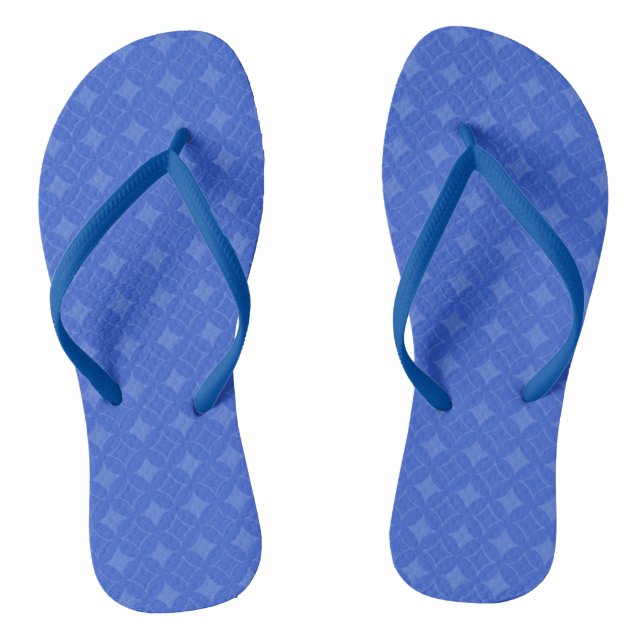 Royal blue shippo pattern thongs (Footbed)