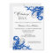 Royal Blue Silver Swirl Graduation Announcement