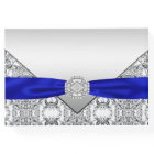 Royal Blue Silver Wedding Guest Book
