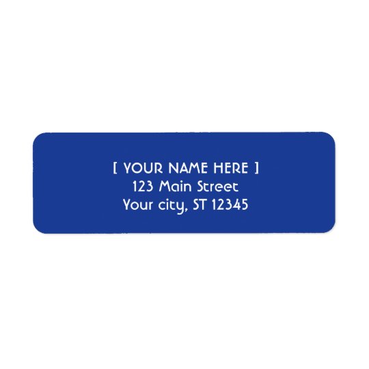 Royal Blue simple elegant Return Address Label
