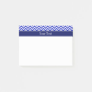 Royal Blue SLg Chevron Navy Name Monogram Post-it Notes