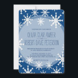 Royal Blue Snowflakes Winter Wedding Invites<br><div class="desc">Royal Blue Snowflakes Winter Wedding Rehearsal Dinner Couple's Shower Chistmas Holiday Party Customised Invitations. All the default text can be fully customised with your own wordings, and you can also change the fonts, sizes, text placement & colours of the text. To change the text only, use the personalise it option....</div>