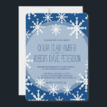 Royal Blue Snowflakes Winter Wedding Invites<br><div class="desc">Royal Blue Snowflakes Winter Wedding Rehearsal Dinner Couple's Shower Chistmas Holiday Party Customised Invitations. All the default text can be fully customised with your own wordings, and you can also change the fonts, sizes, text placement & colours of the text. To change the text only, use the personalise it option....</div>