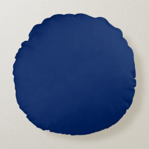 Royal Blue Solid Color Round Cushion