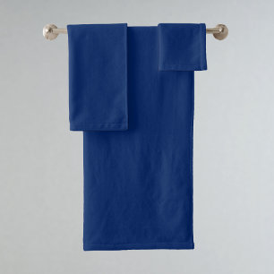 Royal Blue Solid Colour Bath Towel Set