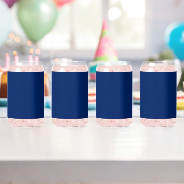 Royal Blue Solid Colour Can Glass (Insitu (Birthday))