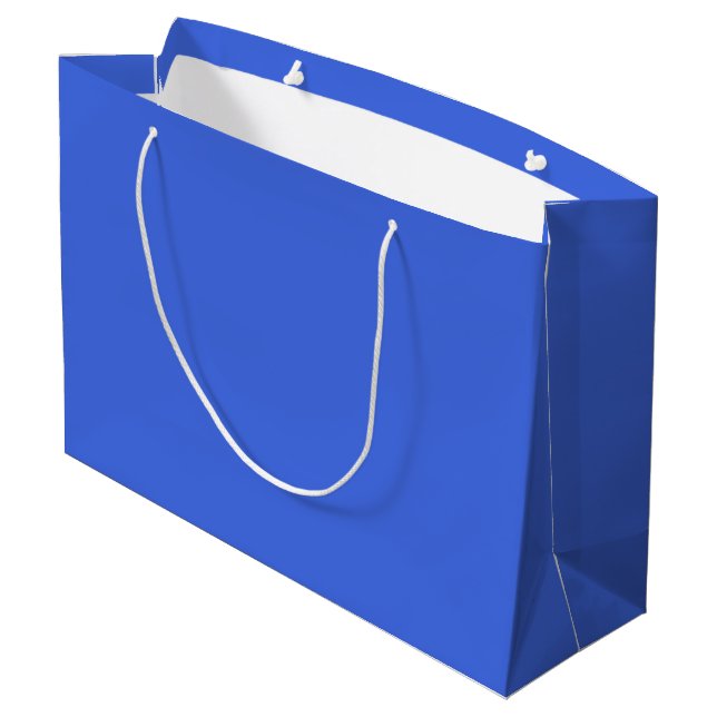Royal Blue Solid Colour | Classic | Elegant Large Gift Bag (Back Angled)