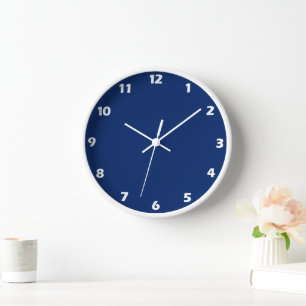 Royal Blue Solid Colour Clock